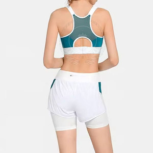 Camisetas sin mangas deportivas para mujer, elegantes y de gran venta, transpirables, de secado rápido, informales, cortas, de algodón y poliéster, con logo frontal, para fitness y gimnasio. - Product Image 3