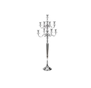 Candelabros de Metal antiguo de oro rosa de lujo, soporte de vela de 5 brazos para decoración de sala de estar, candelabro central - Product Image 3