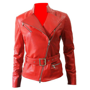 Precio al por mayor de las mujeres Ropa casual Chaquetas de cuero de moto Chaqueta de cuero de mujer de alta calidad Chaqueta de cuero de Venta caliente - Product Image 1