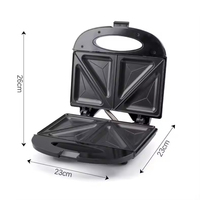 Vente en gros de gaufriers automatiques en acier inoxydable 110V 220V, grille-pain détachable pour le petit-déjeuner, grill panini électrique, garage, voiture