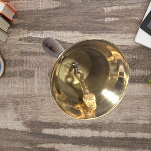 Vintage Brass Hand <b>Bell</b> Wooden Handle Nautical Decor <b>School</b> <b>Bell</b> Collectible Antique Decor for Home Office Diwali occasion - Product Image 6