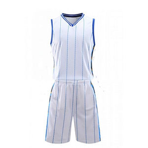Uniforme de baloncesto deportivo de equipo OEM _ Jersey y pantalones cortos que absorben la humedad _ Colores, logotipos y números personalizados disponibles - Product Image 6