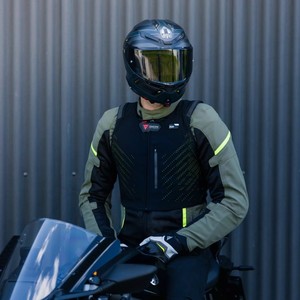 Combinaison de course à airbag Smart Air Moto Black, respirante, imperméable, coupe-vent, protection du dos et de la poitrine, vêtements de sport unisexe - Product Image 3