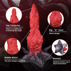 Vibromasseur en silicone liquide Alien pour femmes avec attache pour plug anal - Product Image 2