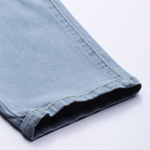 กางเกงยีนส์เอวสูงระบายอากาศได้ดีกางเกงผ้ายีนส์ยืดเข้ารูปแบบลำลองสำหรับผู้หญิงไซส์ใหญ่พิเศษสำหรับฤดูร้อน - Product Image 4