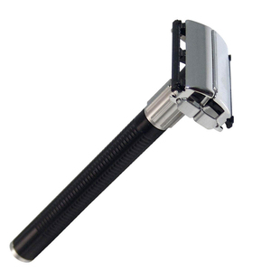 Rasoir de sécurité jetable, manche en acier inoxydable, lame simple en acier inoxydable super résistant, poignée antidérapante pour le bikini/le corps/le visage des hommes - Product Image 1