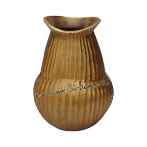 Vase doré créatif simple et moderne Décoration Vase à fleurs en métal et aluminium pour la maison Salon Mariage - Product Image 3