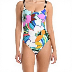 Heat-Transfer <b>Printed</b> Swim Brief Women's Swimsuits Spandex/Polyester Material Quick Dry Anti-Uv Stylish Beachwear Diving <b>Surfing</b> - Product Image 1