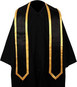 Estola de Graduación Clásica Newrara Deluxe Unisex para Adultos, Lisa, con Ribete, 72 Pulgadas de Largo - Product Image 4