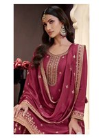 Lehenga Choli trois pièces pour femme, style actrice de série télévisée, en soie Chinon lourde la plus belle, avec travail de sequins, pour soirée