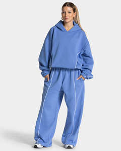 Custom OEM <b>Plus</b> <b>Size</b> Oversized Piping Two Piece <b>Women's</b> <b>Tracksuits</b> Breathable Sports & Activewear <b>women</b> <b>tracksuit</b> - Product Image 1