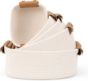 Panier en corde macramé élégant pour l'appartement, offrant un rangement gain de place et un design élégant - Product Image 1