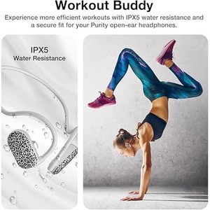 UU000150 หูฟังไร้สายสำหรับเล่นกีฬาแบบบลูทูธ หูฟังแบบเปิดพร้อมไมโครโฟนคู่สำหรับไอโฟน/แอนดรอยด์ - Product Image 6
