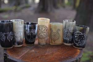 Verre à boire en corne de luxe pour la cuisine, le bar, le camping et l'usage quotidien, gobelet en corne de buffle fait à la main par AALIYAN IMPEX - Product Image 2