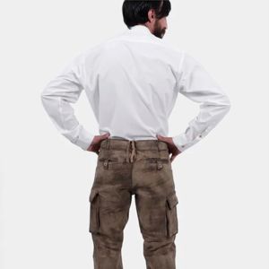 Pantalones de cuero bávaro hechos a mano de alta calidad | Lederhosen bordado tradicional en cuero genuino - Product Image 3