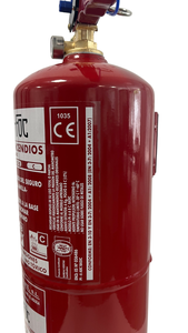 Extintor de Incendios Portátil CE de 6 kg con Polvo ABC, Cilindro de Acero Inoxidable |   Sistema de Alivio de Presión Integrado |   Manguera de Goma Flexible | - Product Image 5