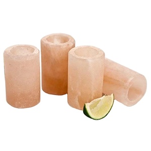 Verre à shot en sel de roche rose de l'Himalaya sculpté à la main, sel marin raffiné du Pakistan, 100% pur, assaisonnement alimentaire pour le vin - Product Image 2
