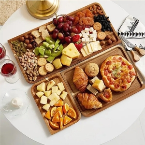 New Design Wooden Tray Large Serving Tray With Handles Rustic Wooden Serving Tray Use As Serving Juice Cake Etc - Product Image 5