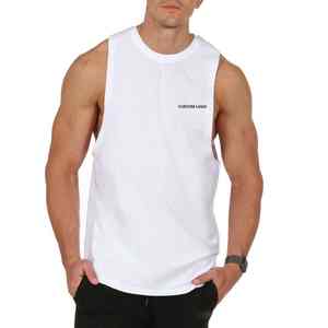 Camiseta sin Mangas de Punto 3D para Hombre, Ajustada, de Algodón, Transpirable, de Secado Rápido, Ropa Deportiva, MOQ Bajo, Logotipo Personalizado para Gimnasio - Product Image 1