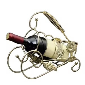 Dernière arrivée support de casier à vin en or moderne support de casier à vin de haute qualité élégant pour l'utilisation de bars d'hôtel à la maison - Product Image 1