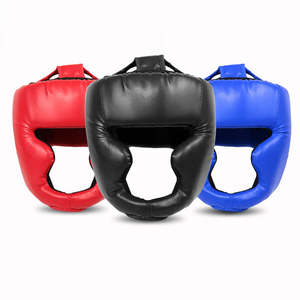 Casco de Kick Boxing de Material PU personalizado para adultos y niños ajustable a prueba de viento transpirable protector de cabeza de seguridad de alta calidad - Product Image 3