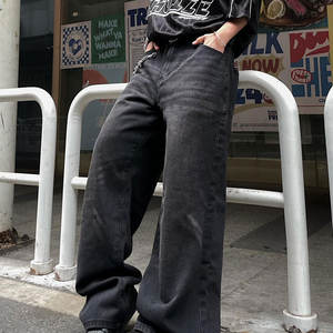 Fábrica de encargo al por mayor de verano los hombres de gran tamaño pantalones de mezclilla de alta moda de la calle Vintage desgastado hombres pantalones de mezclilla de gran tamaño - Product Image 4