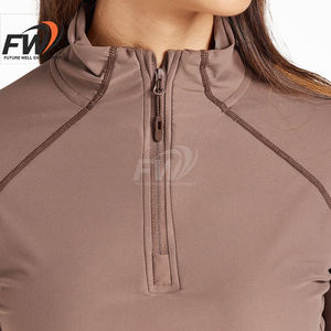 Camisetas de equitación para mujer OEM de gran venta, ropa de malla de ajuste ceñido de calidad con mangas largas, OEM disponible a bajo precio - Product Image 2