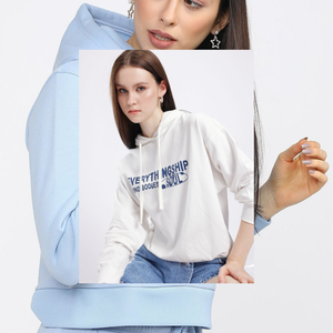 Sudadera Mujer Algodón Manga Larga Casual Pullover OEM Logotipo Personalizado Moda Mayorista Granel Fabricante - Product Image 5