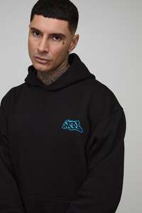 Sweat à capuche d'hiver imprimé Design arrière 100% coton épais pull d'hiver Logo personnalisé imprimé unisexe - Product Image 6