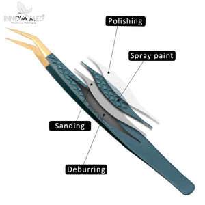 Pincettes à cils en acier inoxydable, outils de maquillage et de soins de beauté par INSTRUMENT innovant - Product Image 5