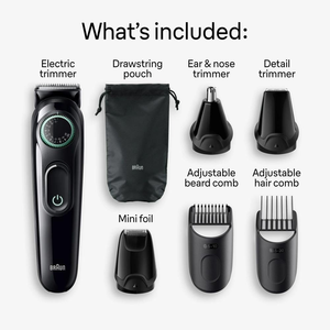 For Braun Series 3 3470 Electric <b>Grooming</b> <b>Kit</b> for <b>Men</b> All-in-One 7-in-1 Stainless Steel Razor Includes Portable Beard Trimmer - Product Image 5