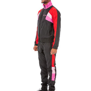 Pantalon de survêtement froissé à coquille souple zippé 2 pièces ensemble hommes Streetwear avec passepoil poignets élastiques unisexe Nylon coupe-vent survêtement - Product Image 6