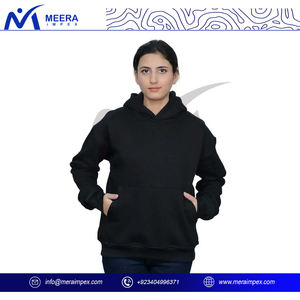 Sweat à capuche oversize confortable et chaud pour femme avec poche kangourou, col montant, broderie technique, style streetwear, collection automne-hiver - Product Image 2