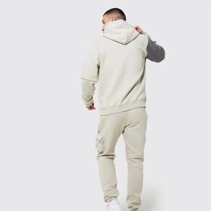 Ensemble de pulls molletonnés personnalisés pour hommes Fitness pantalon de gymnastique survêtement de jogging veste à capuche d'hiver en polyester/coton - Product Image 2