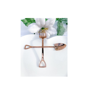 Ensemble de cuillères fourchette à dessert en laiton meilleur design maison table cuillère fourchette en laiton pur pièce de design de style fait à la main - Product Image 4