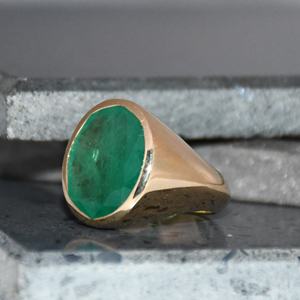 แหวนวงแหวนอัญมณีทรงรีตัดรูปขอบสีโรสโกลด์ทำด้วยมือแหวนแหวนแหวนพลอยธรรมชาติสำหรับทุกเพศของขวัญวันครบรอบแต่งงานปาร์ตี้ - Product Image 5