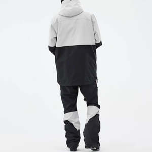 Veste de ski unisexe Anarok gris clair/noir - Imperméable Tex 10 000 mm, isolée Polartec, à capuche, fermeture éclair, extensible - Product Image 6