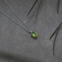 Péridot ovale 6x8mm pierres précieuses bijoux fins nouveauté 925 en argent Sterling femmes cadeau argent fin collier de pierre verte pour les femmes