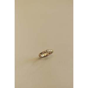 Vintage <b>Gold</b> Rhodium Plated Pav Tube <b>Ring</b> Fashionable Cut Diamond <b>Set</b> Classic Inlay Technology Religious for Children's Gift - Product Image 2