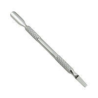 Pousse-cuticules professionnel double extrémité réutilisable en acier inoxydable durable pour pédicure et manucure, soins de beauté