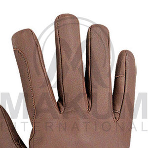 Gants d'équitation en cuir marron, gants de conduite à doigts entiers, respirants, antidérapants, légers, équipement équestre - Product Image 4