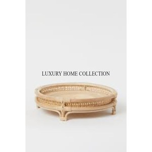 Durable and stylish rattan material serving tray with a handcrafted weave pattern for natural elegance in home interiors - Product Image 5