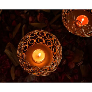 Metal Iron <b>Tea</b> Light Holder <b>Stand</b> in Gold Finished Perfect for Weddings Home Decoration Indoor Use and Event Lighting Decor - Product Image 3