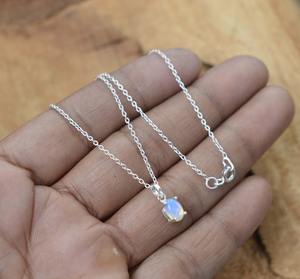 จี้925สไตล์โบโฮสีเงินสเตอร์ลิงทำด้วยมืออัญมณีโอปอลอัญมณีชุบโรเดียมสำหรับผู้หญิง - Product Image 4