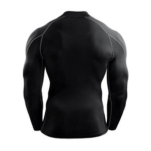 Mock Neck <b>Compression</b> Shirt Breathable Quick Dry Lightweight Men's Long Sleeve <b>Compression</b> <b>Base</b> <b>Layer</b> Top Many Colors - Product Image 4
