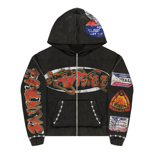 Conjunto Deportivo de Invierno para Hombre 2025, Talla Grande Personalizada, Lavado Ácido, Sudadera con Capucha Estampada en Serigrafía DTG, Técnica de Pedrería, Color Sólido - Product Image 4
