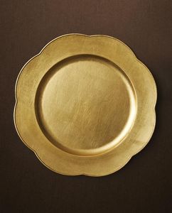 จานรองอาหารสแตนเลสสตีลสีทอง เป็นมิตรกับสิ่งแวดล้อม เหมาะสำหรับงานวันขอบคุณพระเจ้าและงานแต่งงาน สวยงามเหนือกาลเวลาและเปล่งประกาย - Product Image 4
