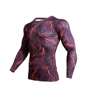 Wholesale Design Custom Logo Printed All Sizes <b>Men</b> <b>Rash</b> <b>Guards</b> Private Label Training Wear <b>Men</b> <b>Rash</b> <b>Guard</b> with Custom Size - Product Image 1