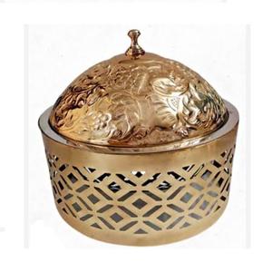 Marmite à double paroi en bois avec finition en noyer, design gravé, pour la restauration, les grandes célébrations et les ustensiles de cuisine - Product Image 5