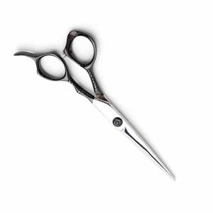 Tijeras de corte de pelo de peluquero al por mayor, tijeras de pelo de salón de hoja recta afilada de acero metálico con reposapiés fijo - Product Image 3